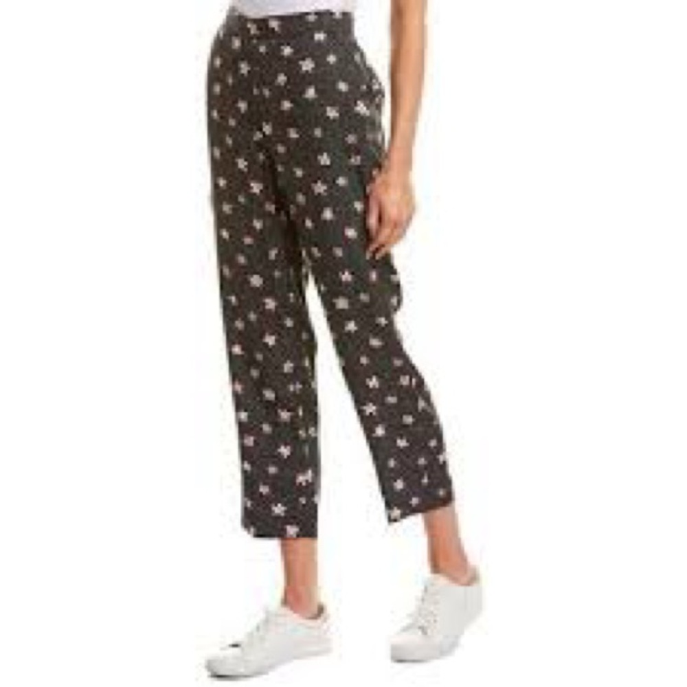 Rebecca Taylor Maui Fleur Dot JacquArd Pants. Size 6.